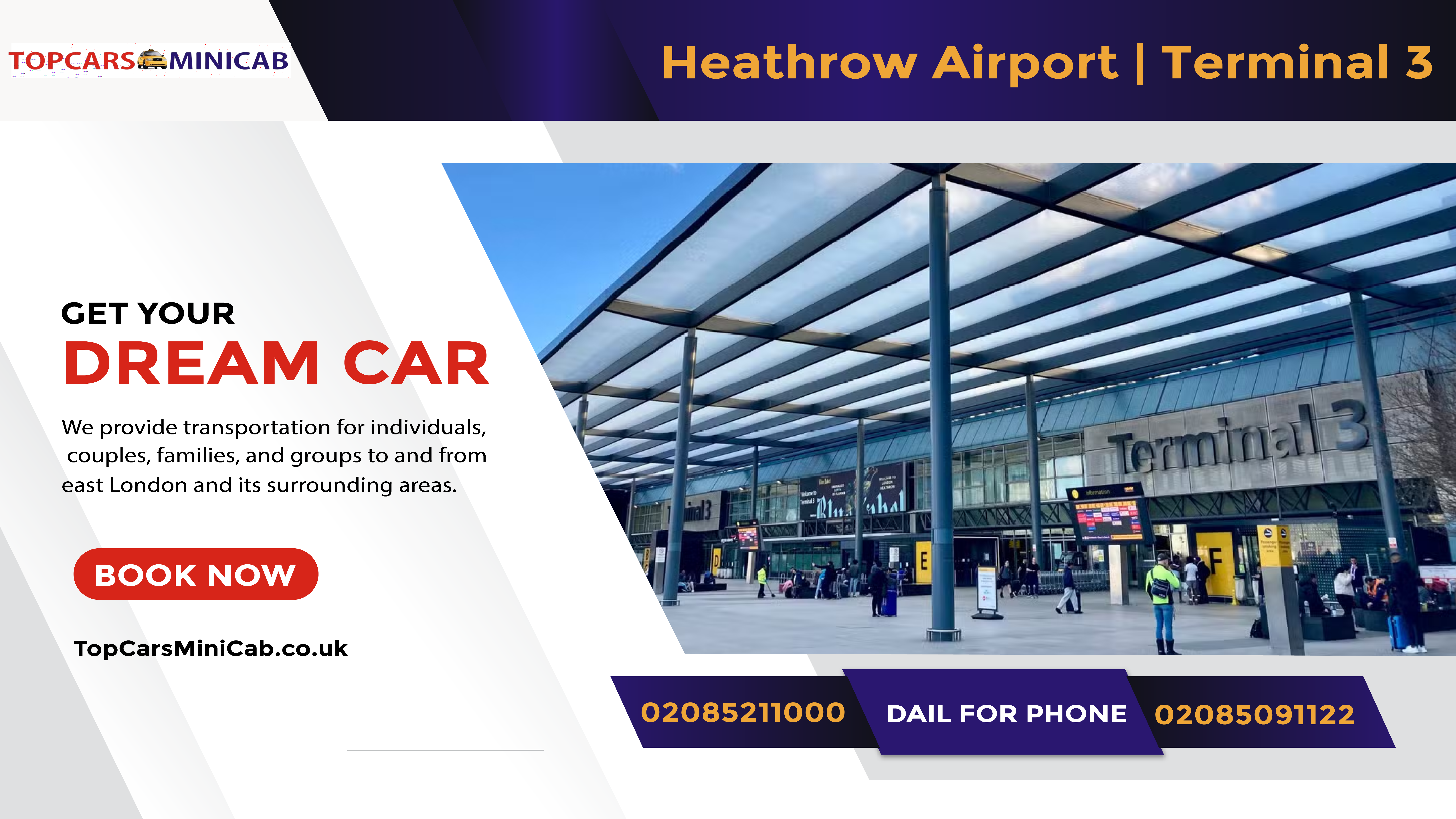 Heathrow Airport Transfer | Cab to Heathrow Terminal 3