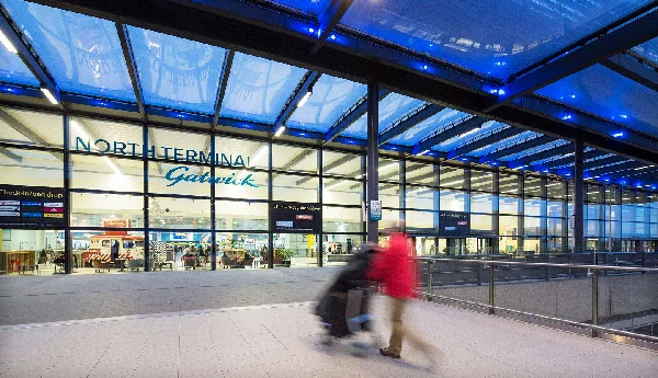 Welcome to London Gatwick South Terminal, ready to take a taxi to the North Terminal.